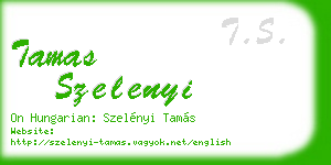 tamas szelenyi business card